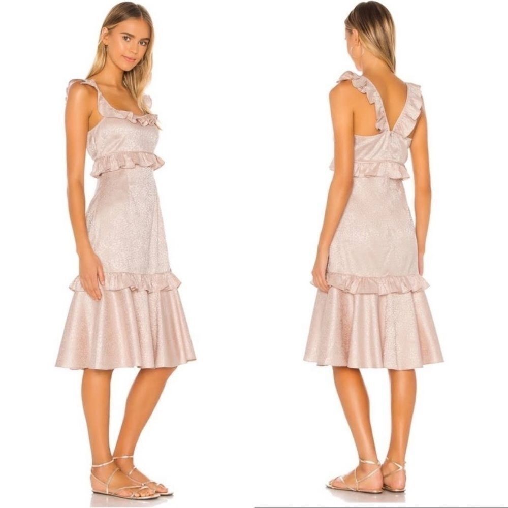 SAYLOR Maxina Dress in Blush Midi Dress- Size Small